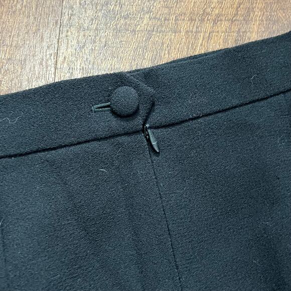 Louis Feraud Black Pencil Skirt Size 44 Colorful Side Stripe Detail - Picture 6 of 13